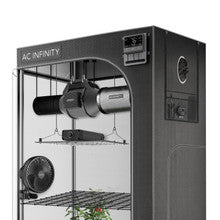 AC INFINITY ADVANCE GROW TENT SYSTEM 3X3, 3-PLANT KIT, INTEGRATED SMART CONTROLS TO AUTOMATE VENTILATION, CIRCULATION, FULL SPECTRUM LED GROW LIGHT